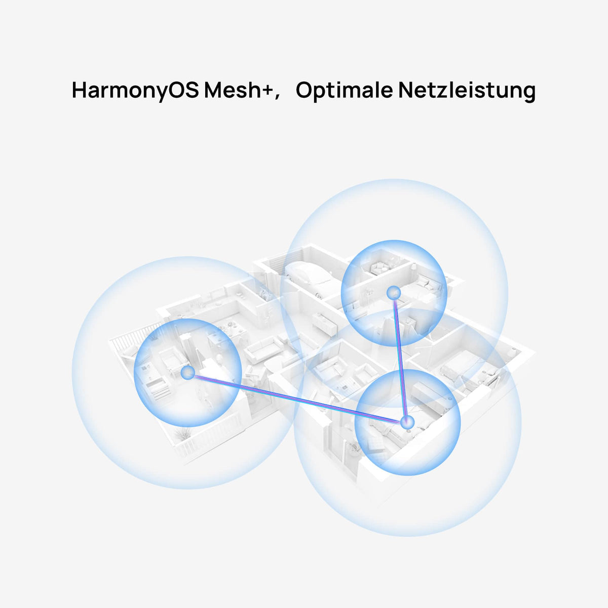 HUAWEI WiFi Mesh 3 – AX3000 WiFi 6 Mesh System, 3er-Pack, bis zu 400 m² Abdeckung