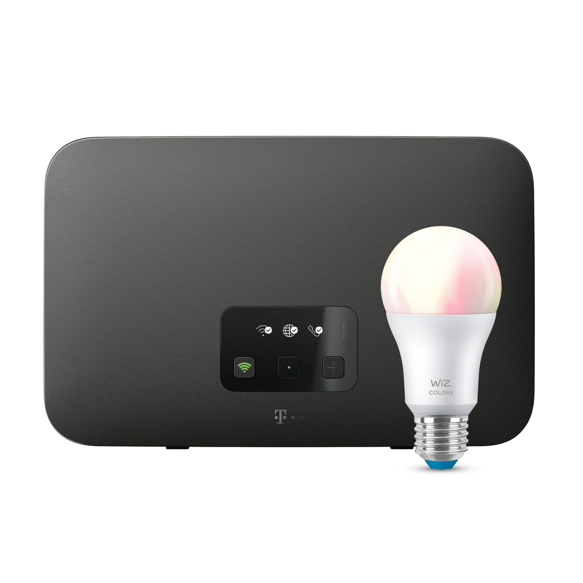 Deutsche Telekom Speedport Smart 4R WiFi 6 Mesh Router mit smarter WiZ Lampe – Starter-Set für Zuhause