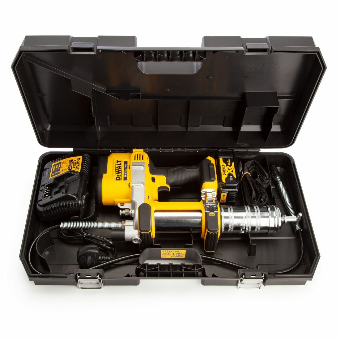 DeWalt DCGG571M1-GB 18v XR Akku Fettpresse inkl. 1x 4.0Ah Akkus