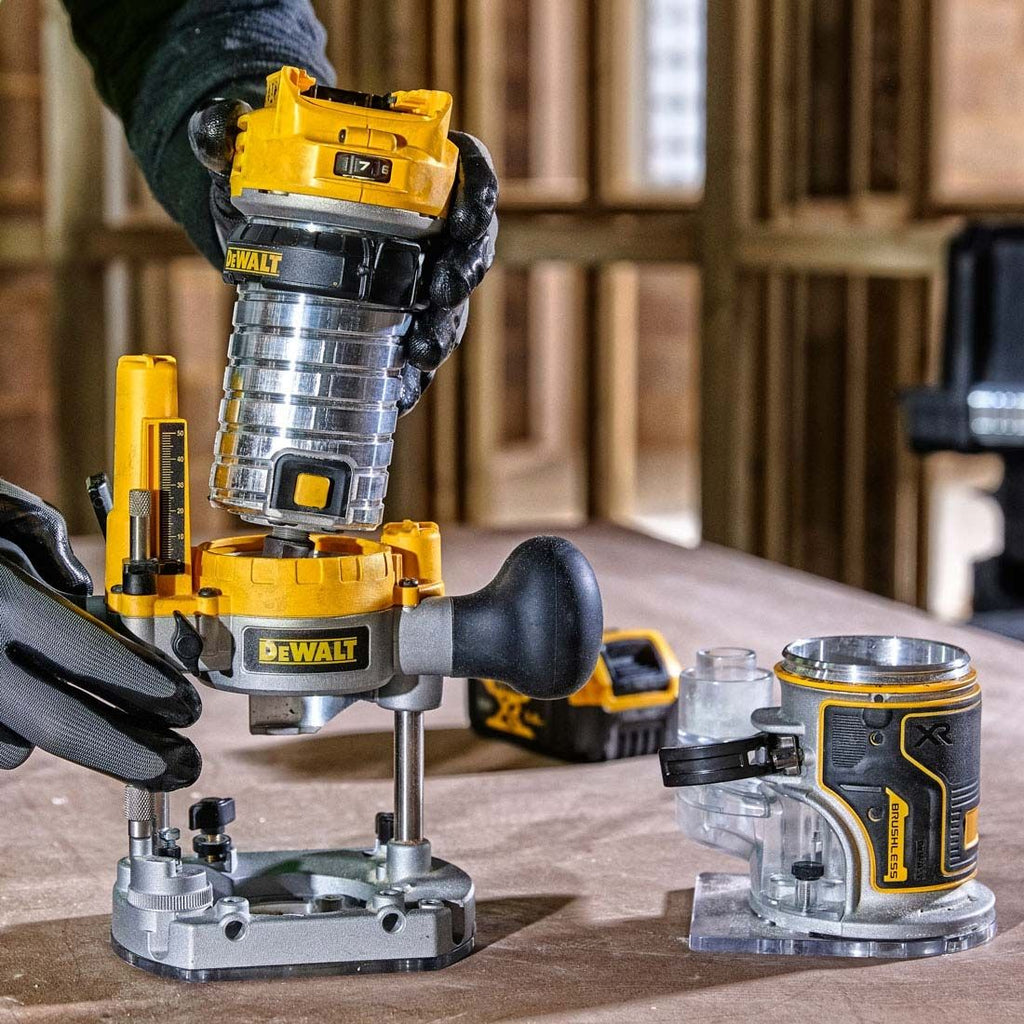 DeWalt DCW604NT-XJ 18v XR bürstenlos 1/4" Router ohne Akku und Ladegerät in TSTAK Case