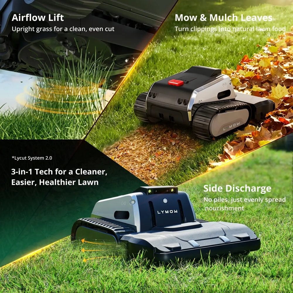 Lymow One Plus 5A Mähroboter mit Raupenantrieb