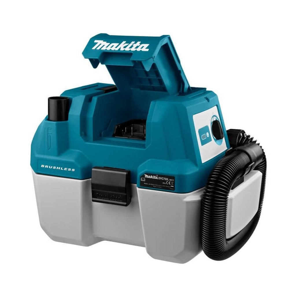 Makita DVC750LZ 18v LXT BL 7.5L L-Class Nass-/Trocken Staubsauger ohne Akku und Ladegerät